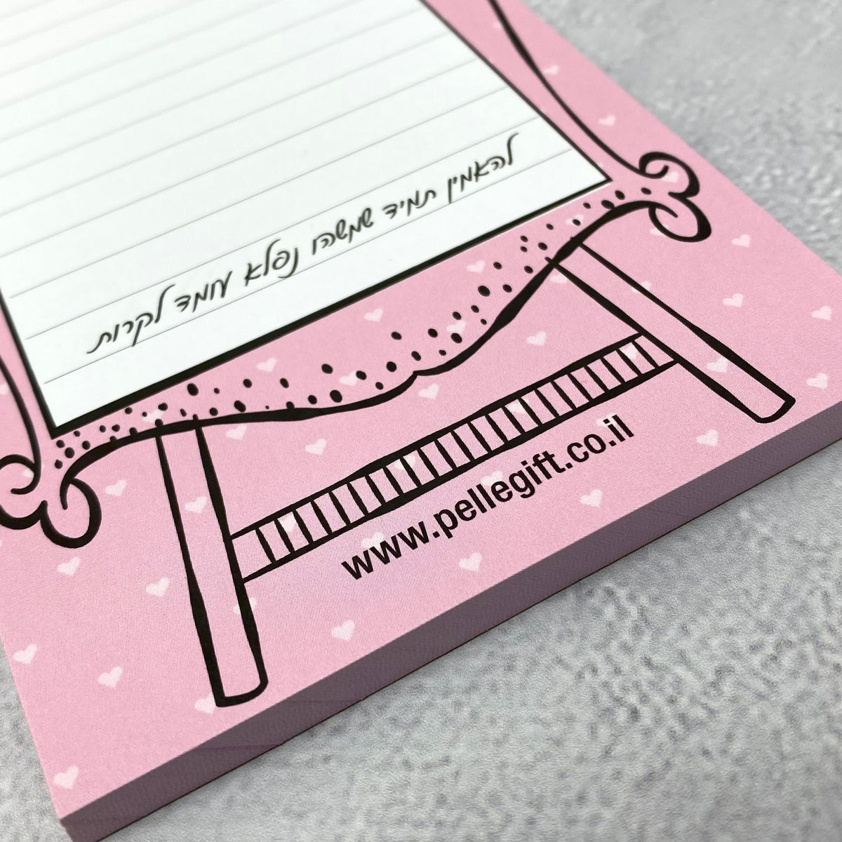 בלוק todo המשימות שלי דגם כן ציור ורוד