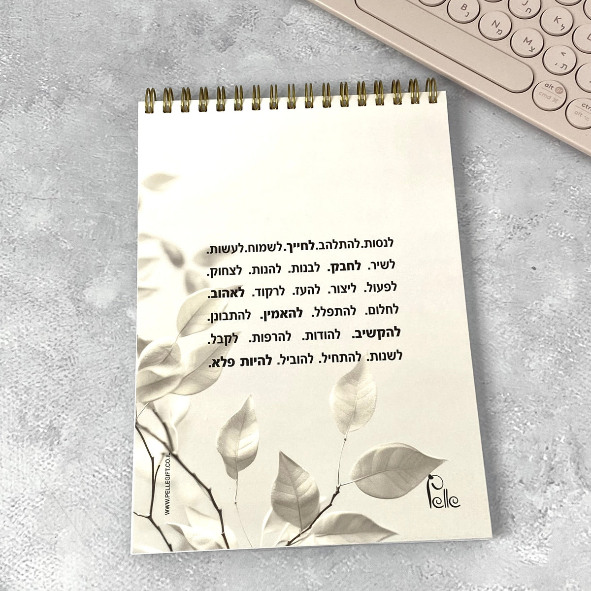 מחברת ספירלה בעיצוב צבעוני עם הכיתוב: את הדבר הכי טוב שקרה לי בחיים האלו - תצוגה נוספת 2