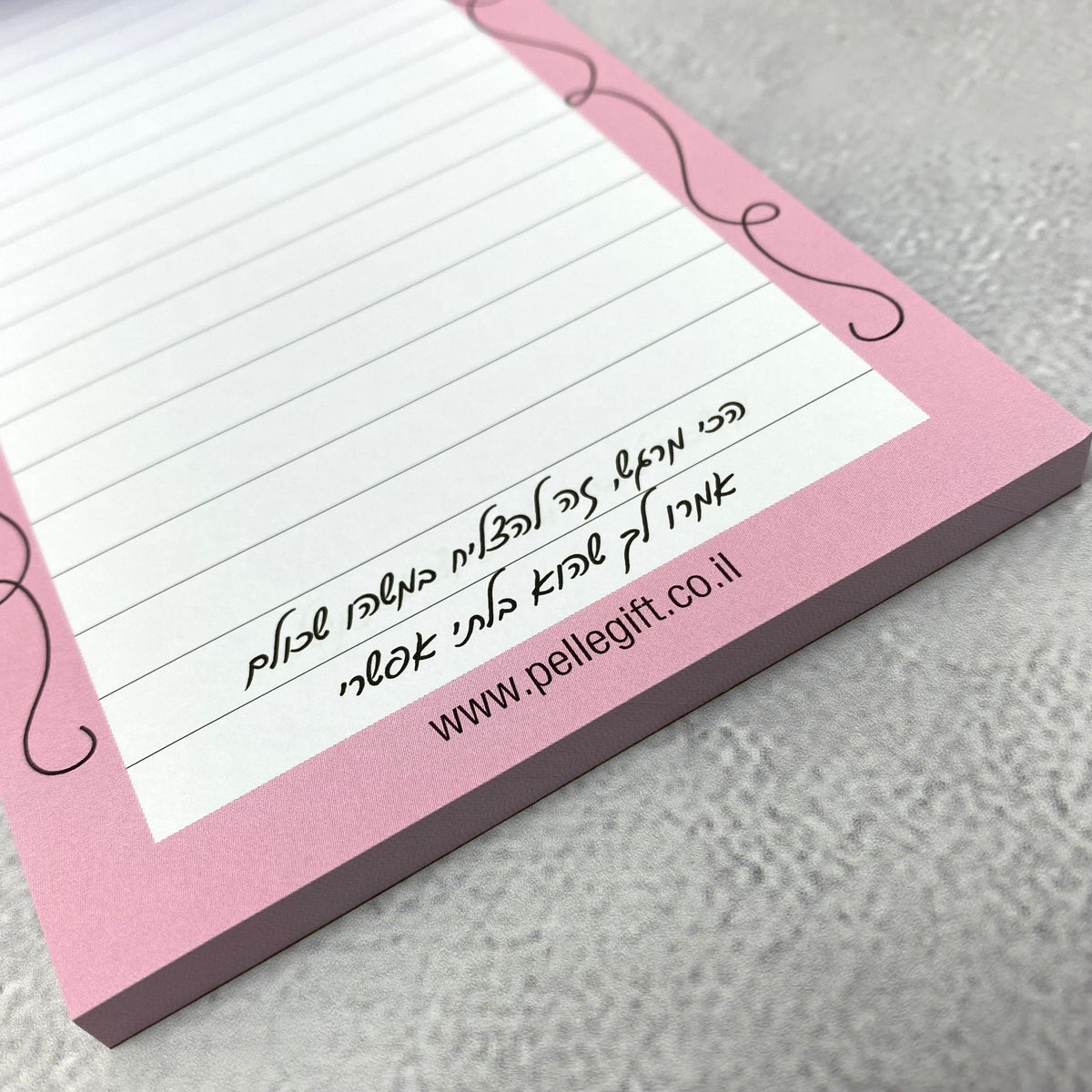 בלוק todo המשימות שלי דגם פרחים ורוד