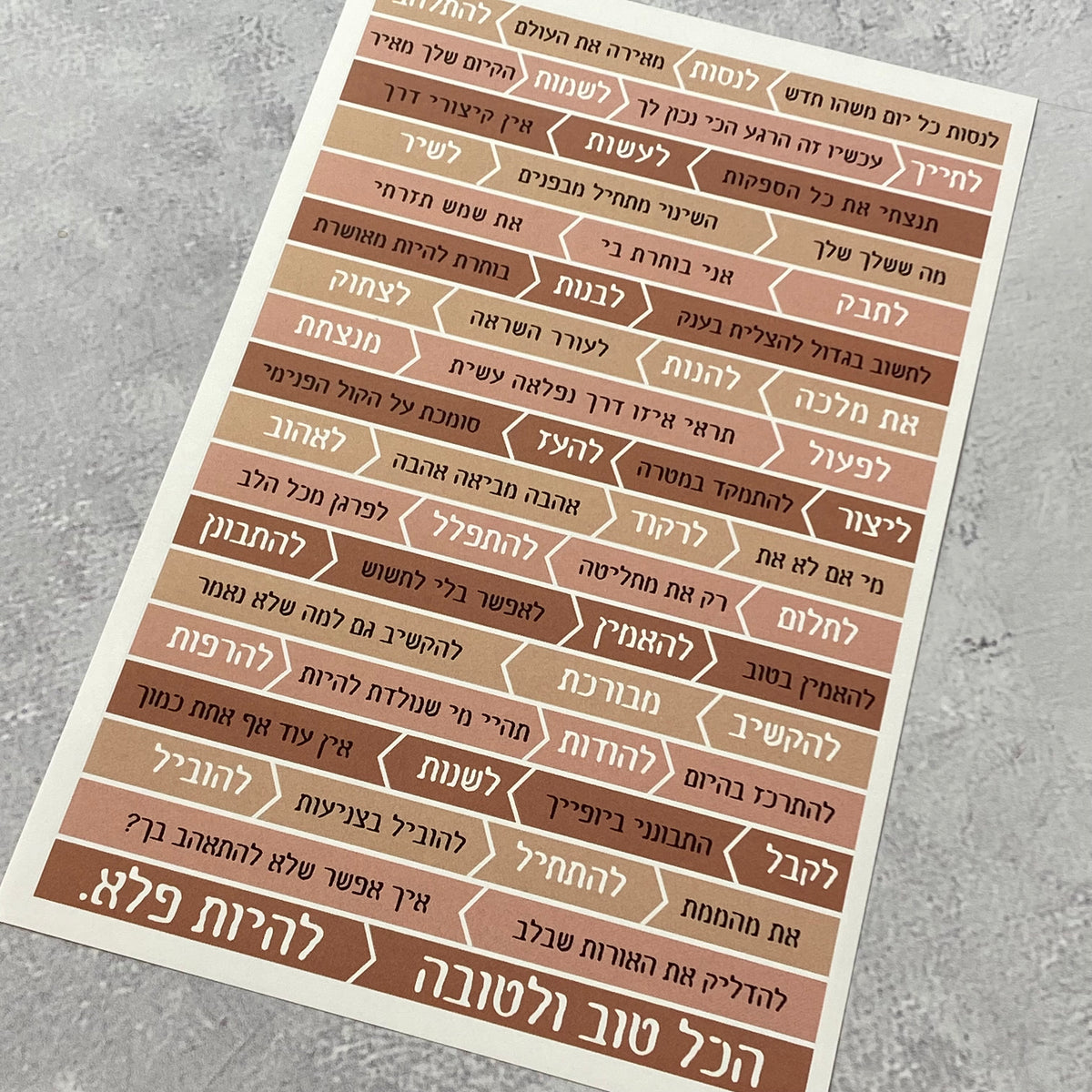 מארז 4 דפי מדבקה מעוצבים ליומן, קלנדר או כל מחברת אחרת דגם: אדמה