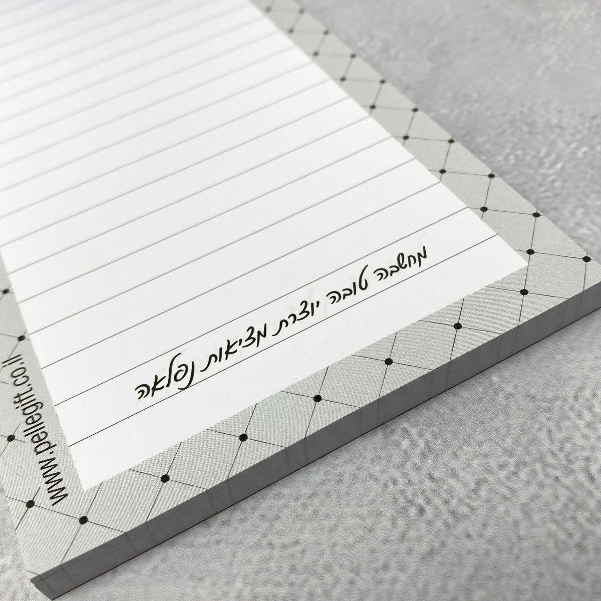 בלוק todo המשימות שלי דגם אפור נקודות