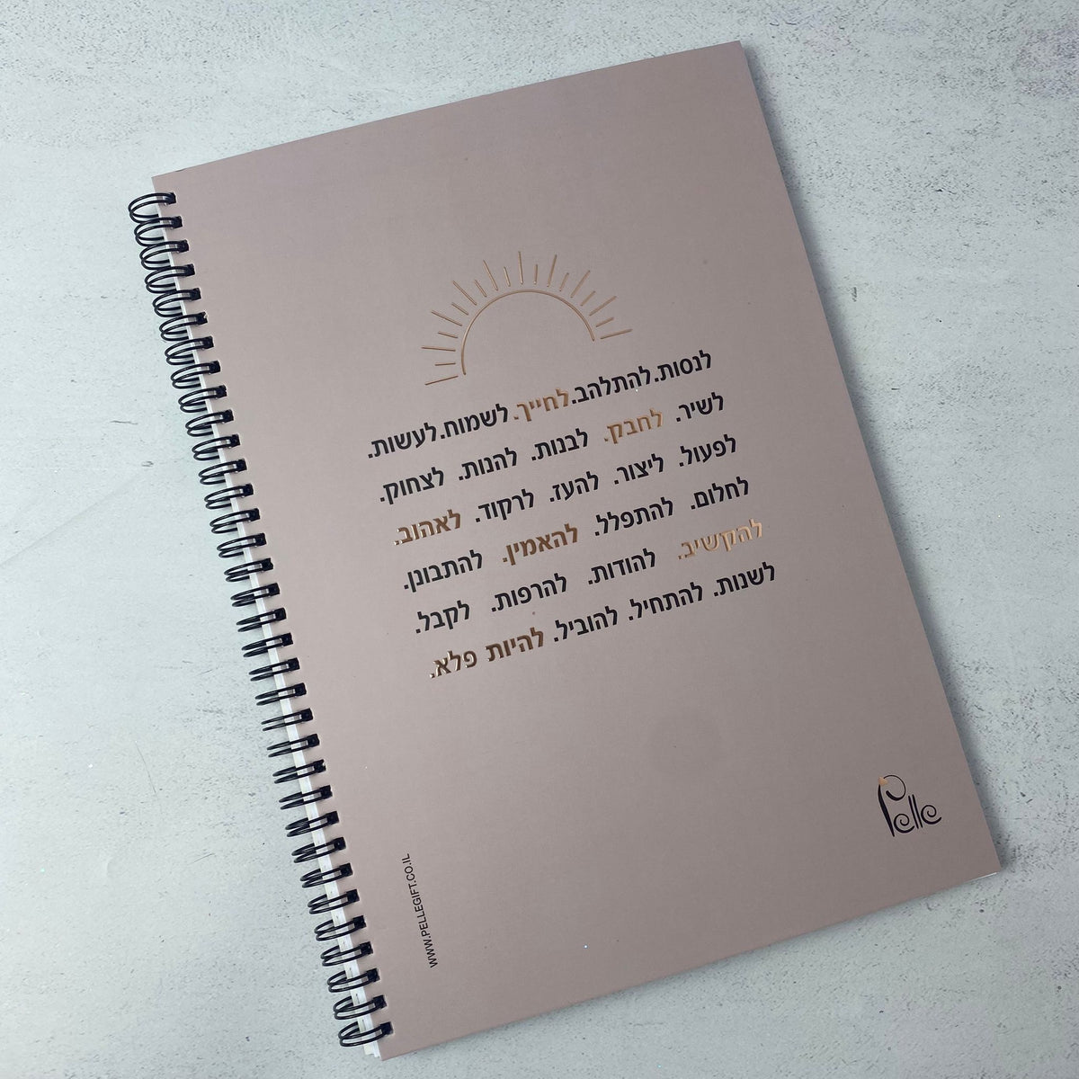 מחברת ספירלה גדולה | את מאירה את הגלובוס