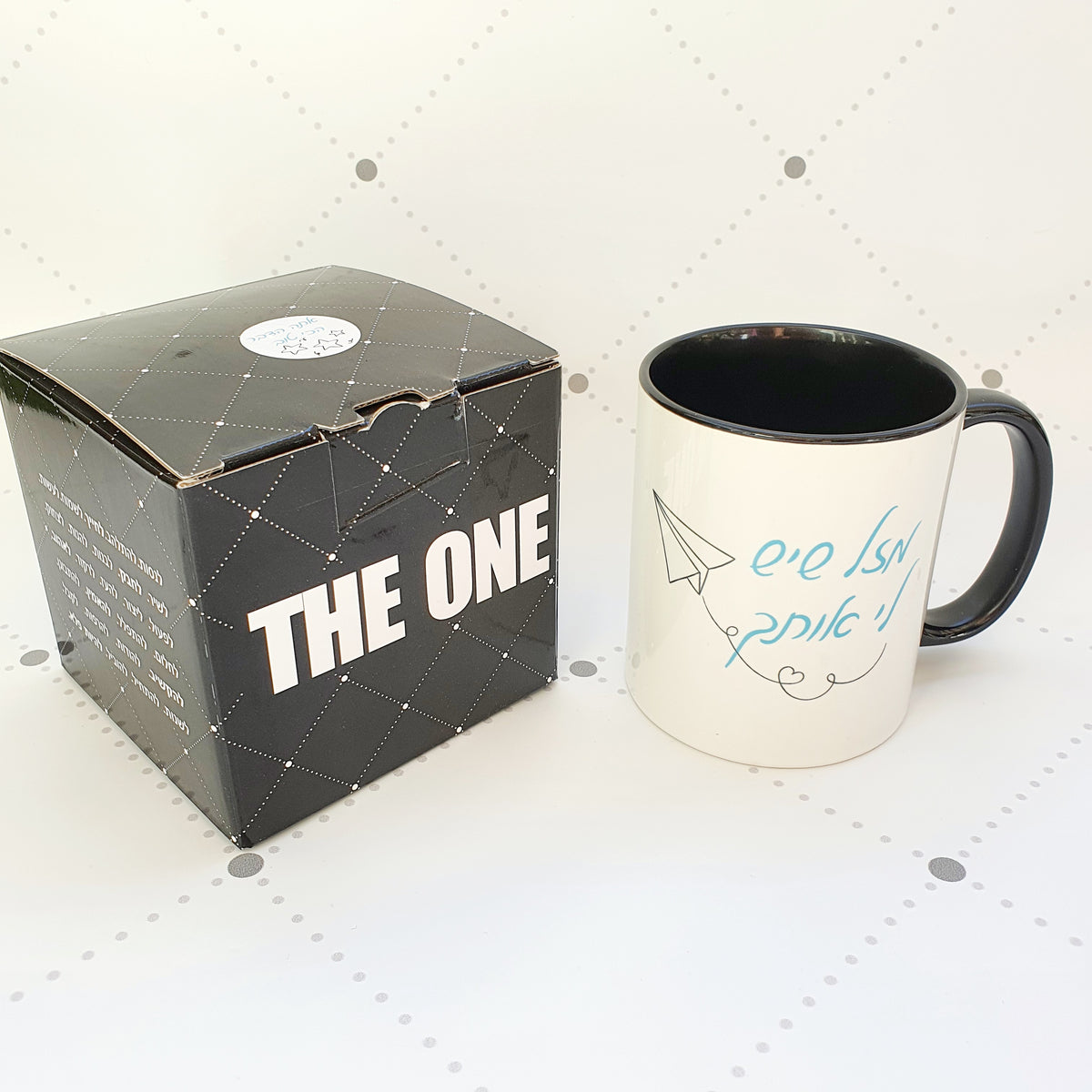 ספל יוניסקס דגם מזל שיש לי אותך