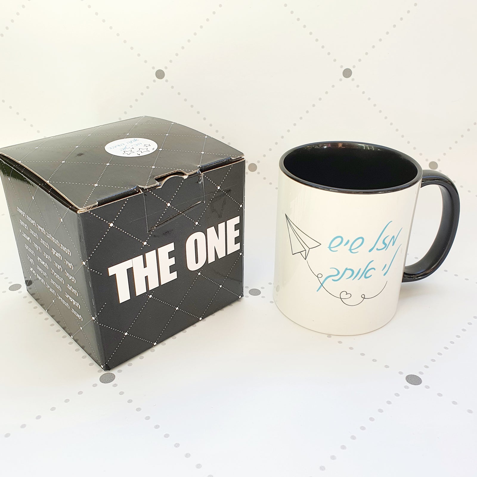 ספל יוניסקס דגם מזל שיש לי אותך