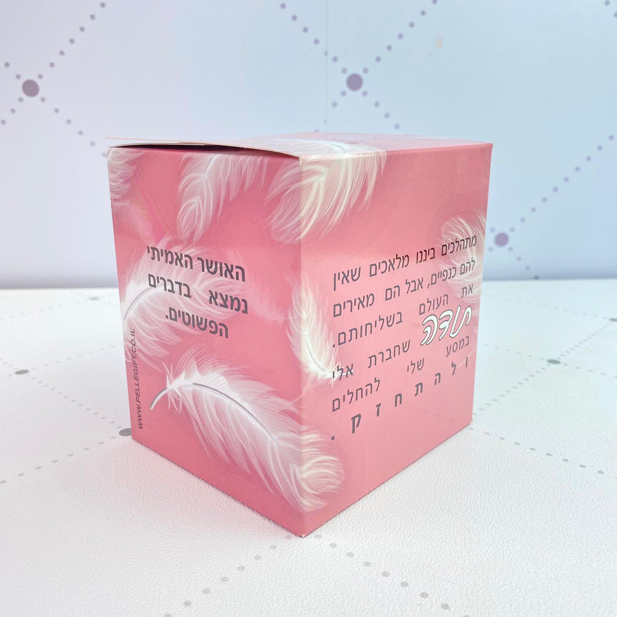 קופסת טישו | נוצות ורוד למטפל/ת