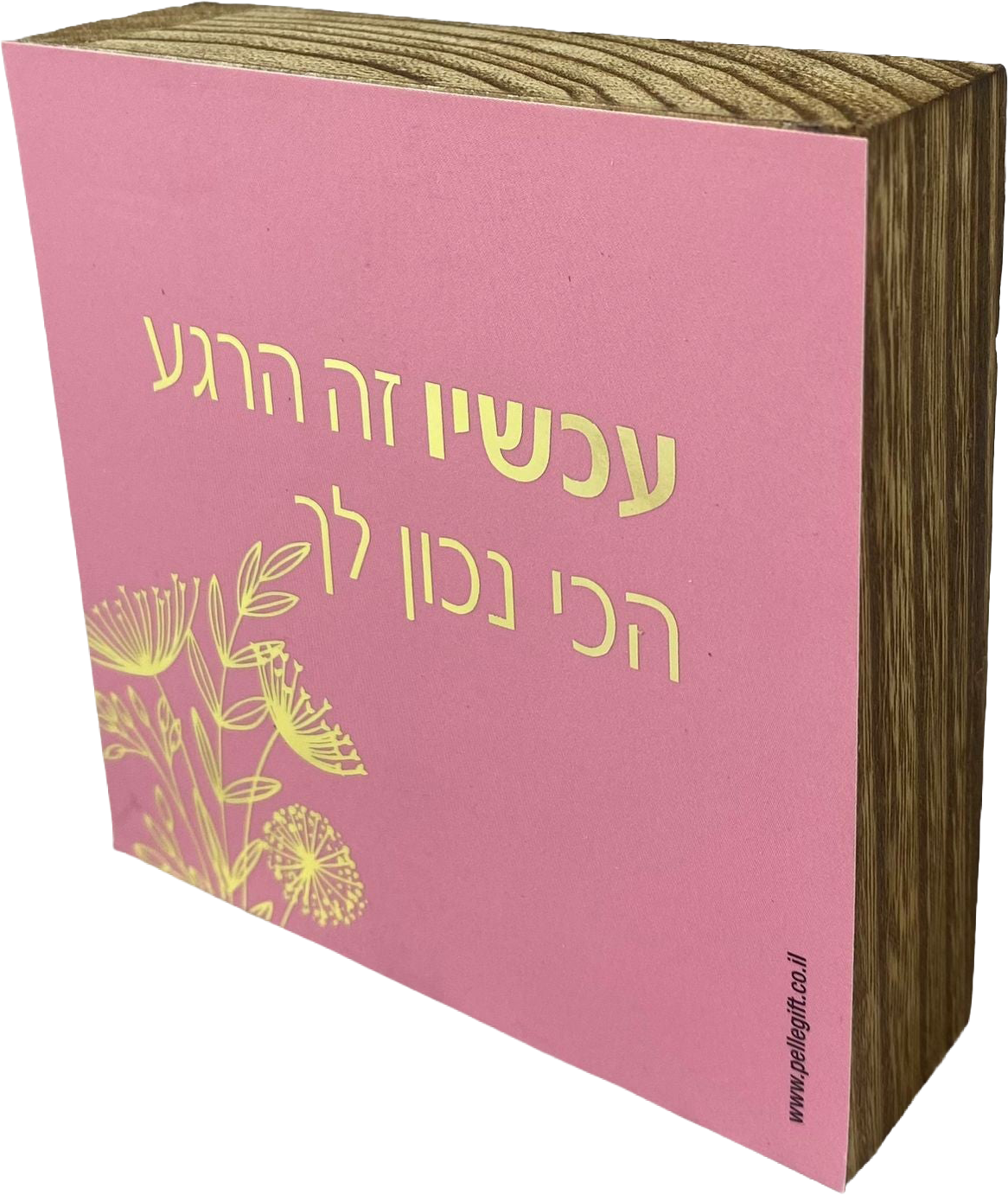 בלוק עץ אגוז ורוד ריבוע קטן | עכשיו זה הרגע הכי נכון לך