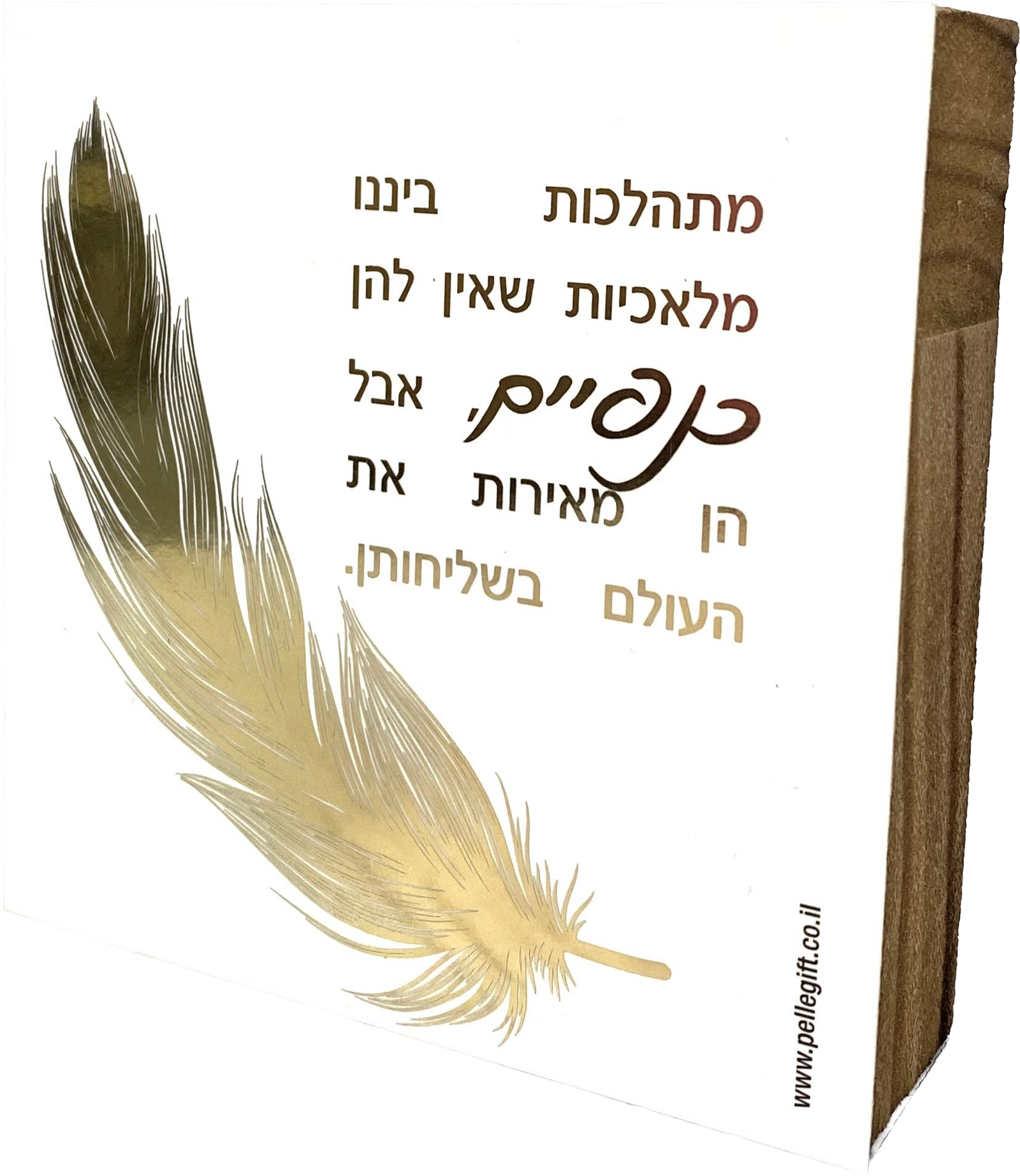 בלוק עץ אגוז לבן ריבוע קטן | מלאכיות
