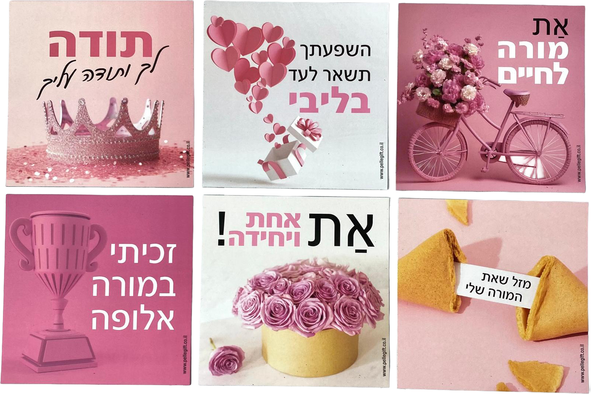 מארז למורה 6 מגנטים | תודה לך