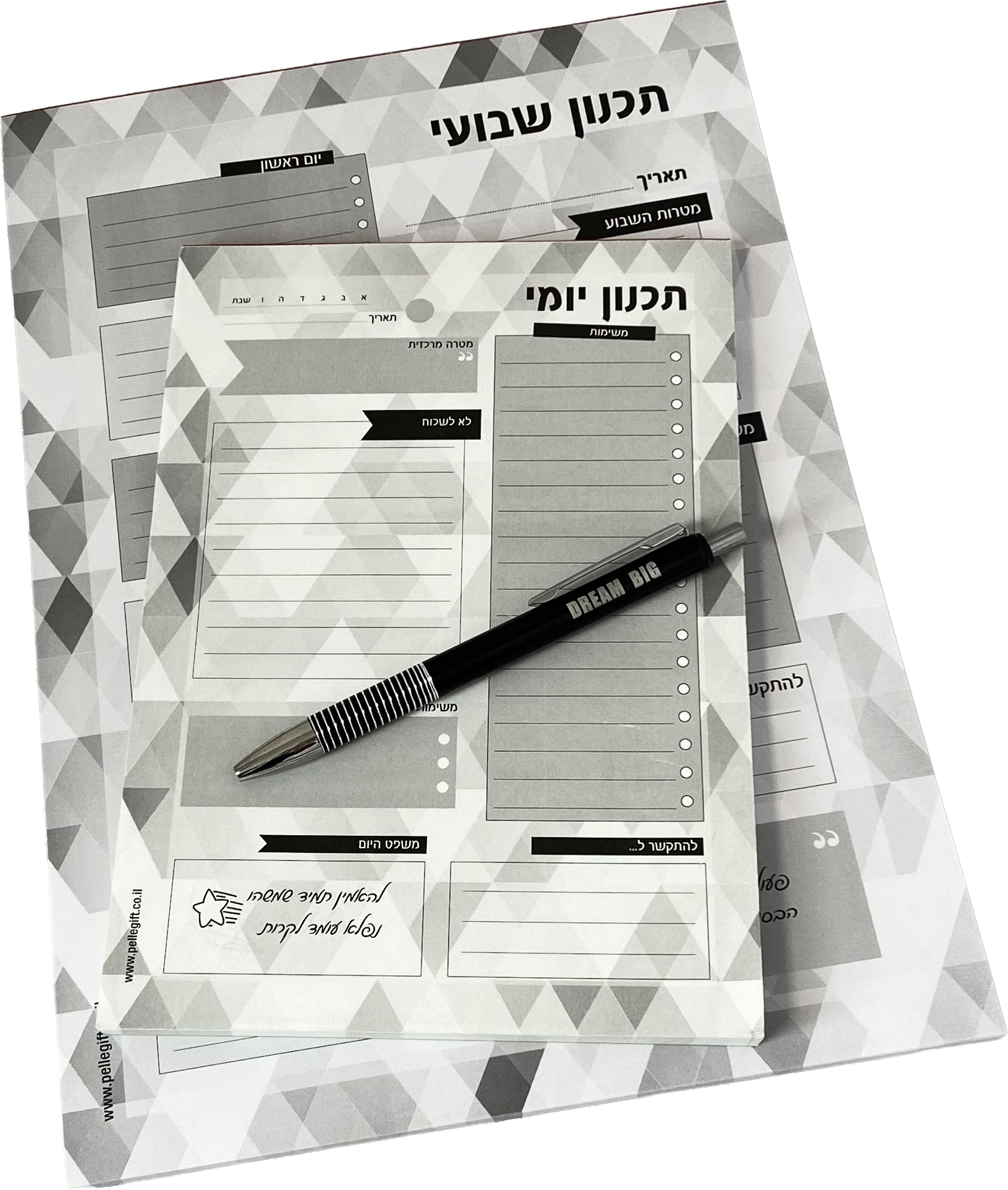 מארז תכנון שבועי, תכנון יומי ועט DREAM BIG שחור