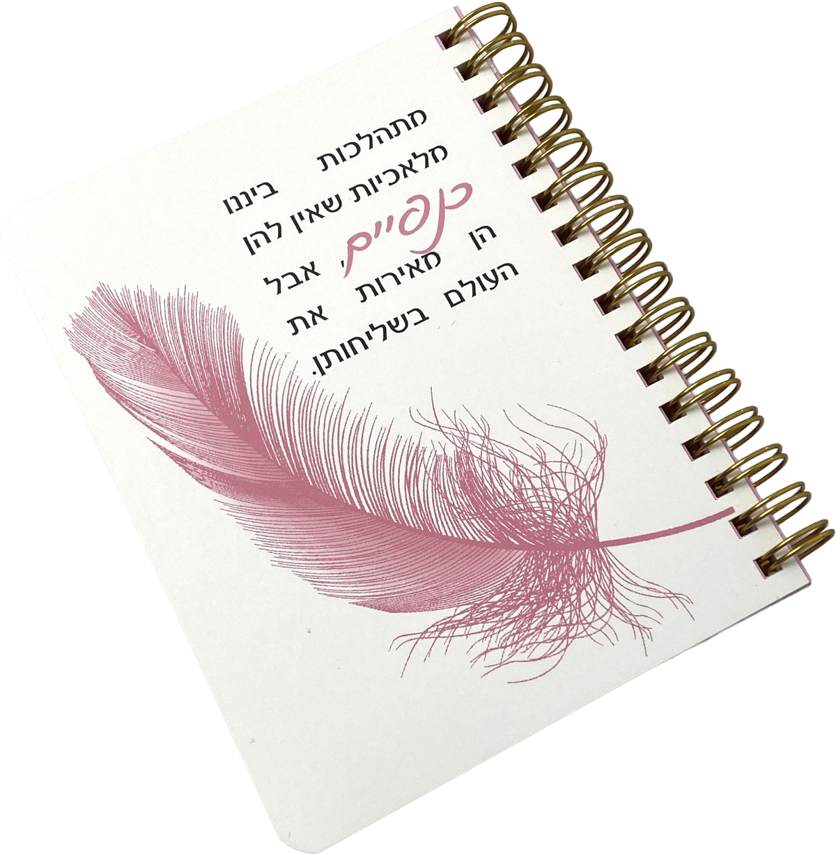 מחברת כיס | נוצה למורה /מטפלת או כל אישה שהאירה לך את הלב