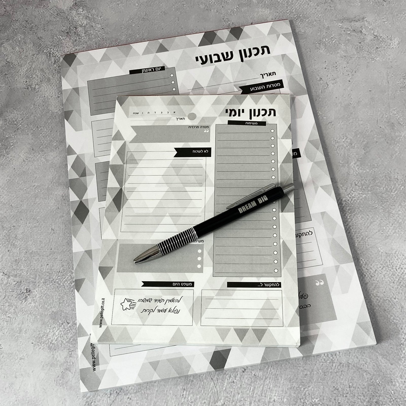 מארז תכנון שבועי, תכנון יומי ועט DREAM BIG שחור