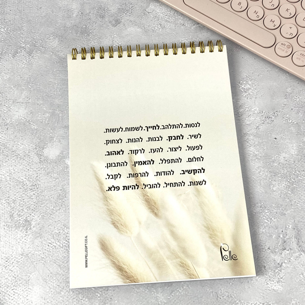 מחברת ספירלה עם הכיתוב: תתרכזי בהיום - תצוגה נוספת 2