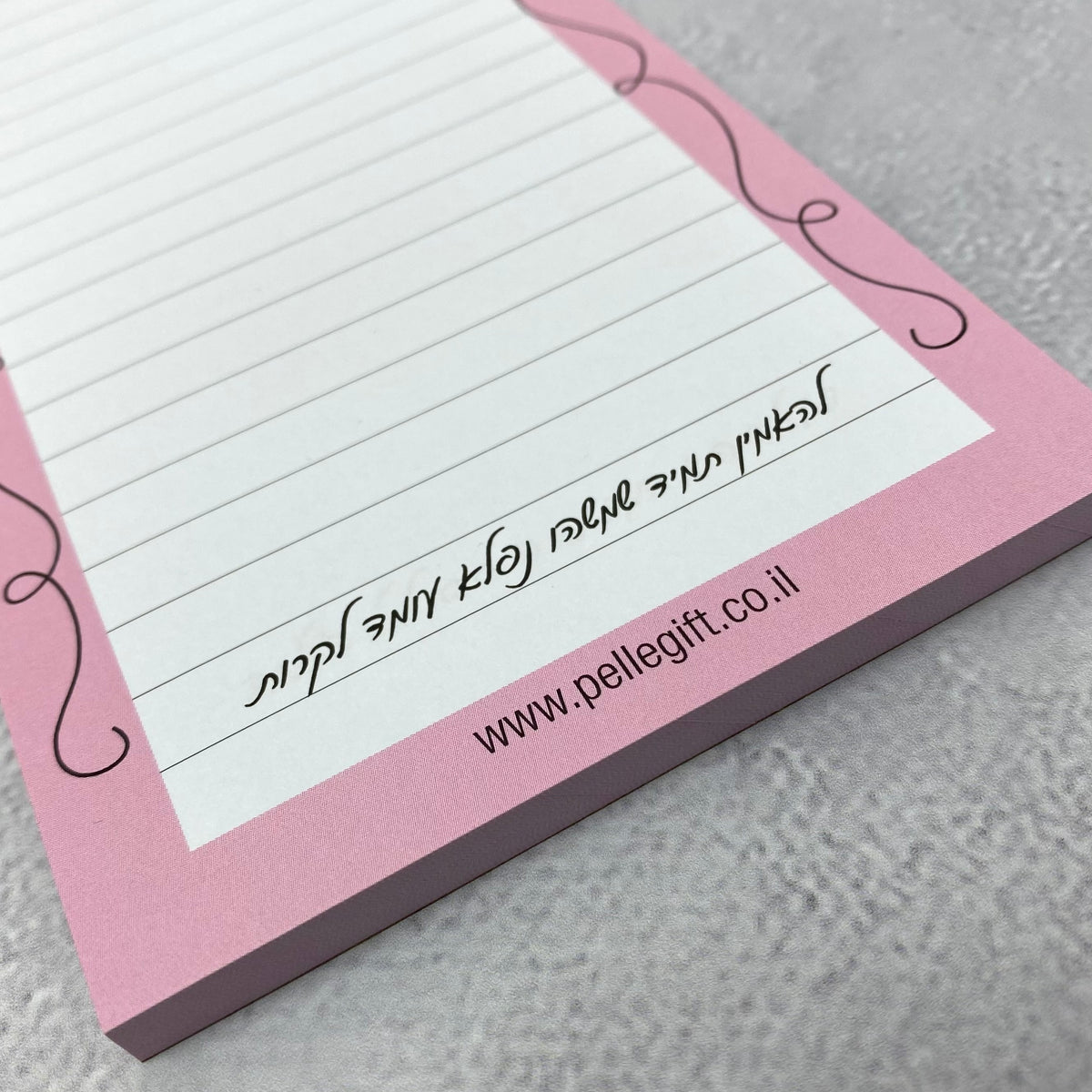 בלוק todo המשימות שלי דגם פרחים ורוד