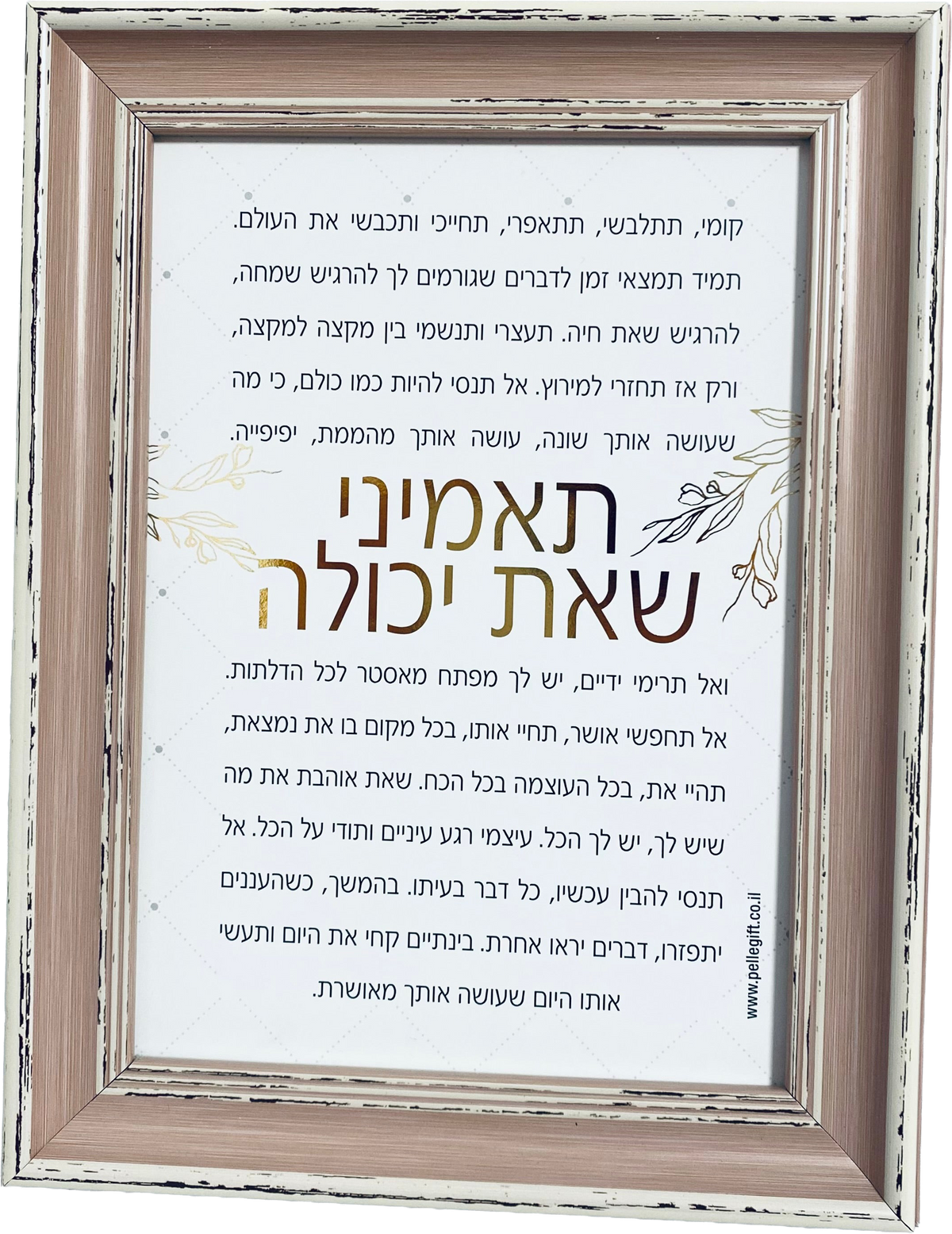 טקסט ממוסגר דגם תאמיני שאת יכולה