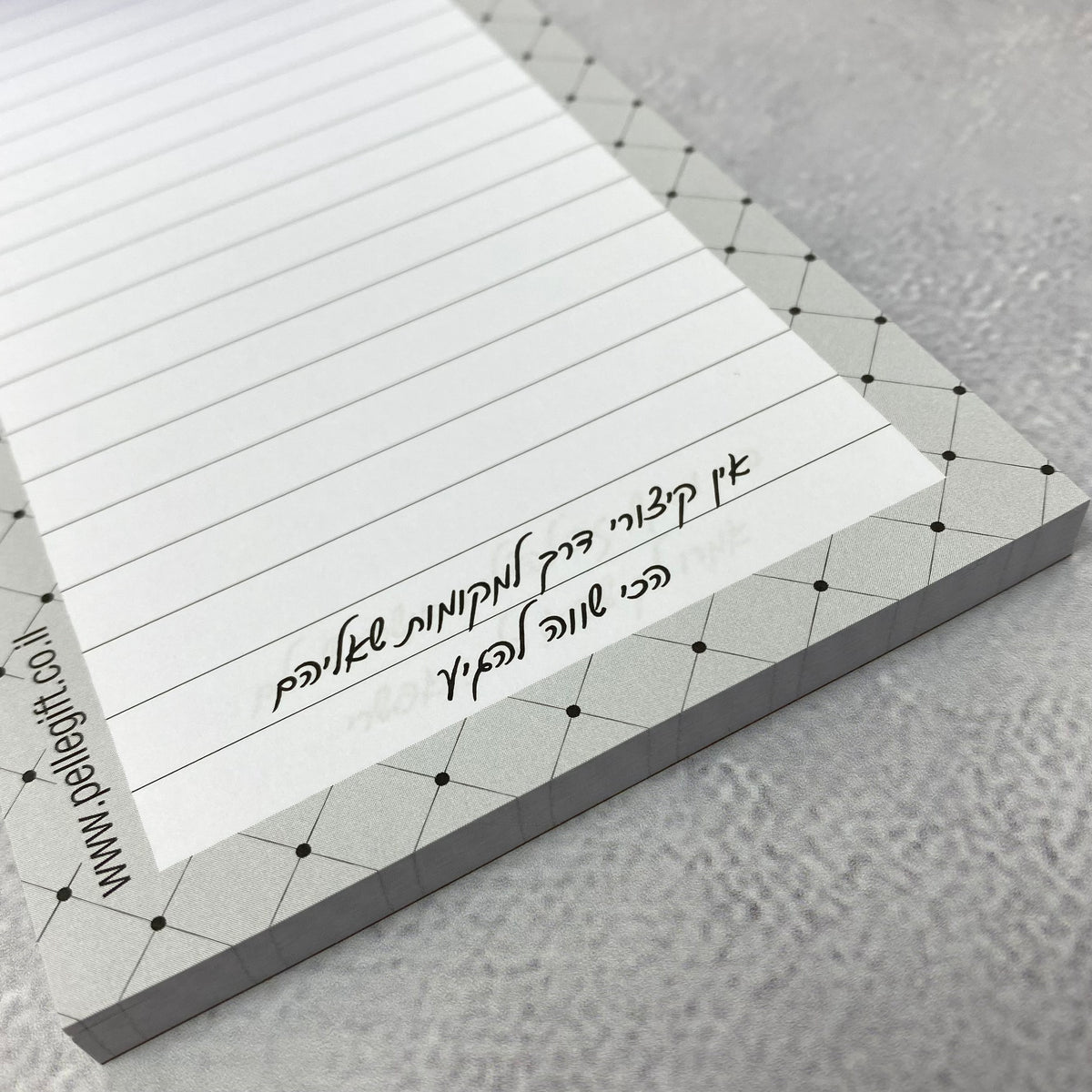 בלוק todo המשימות שלי דגם אפור נקודות