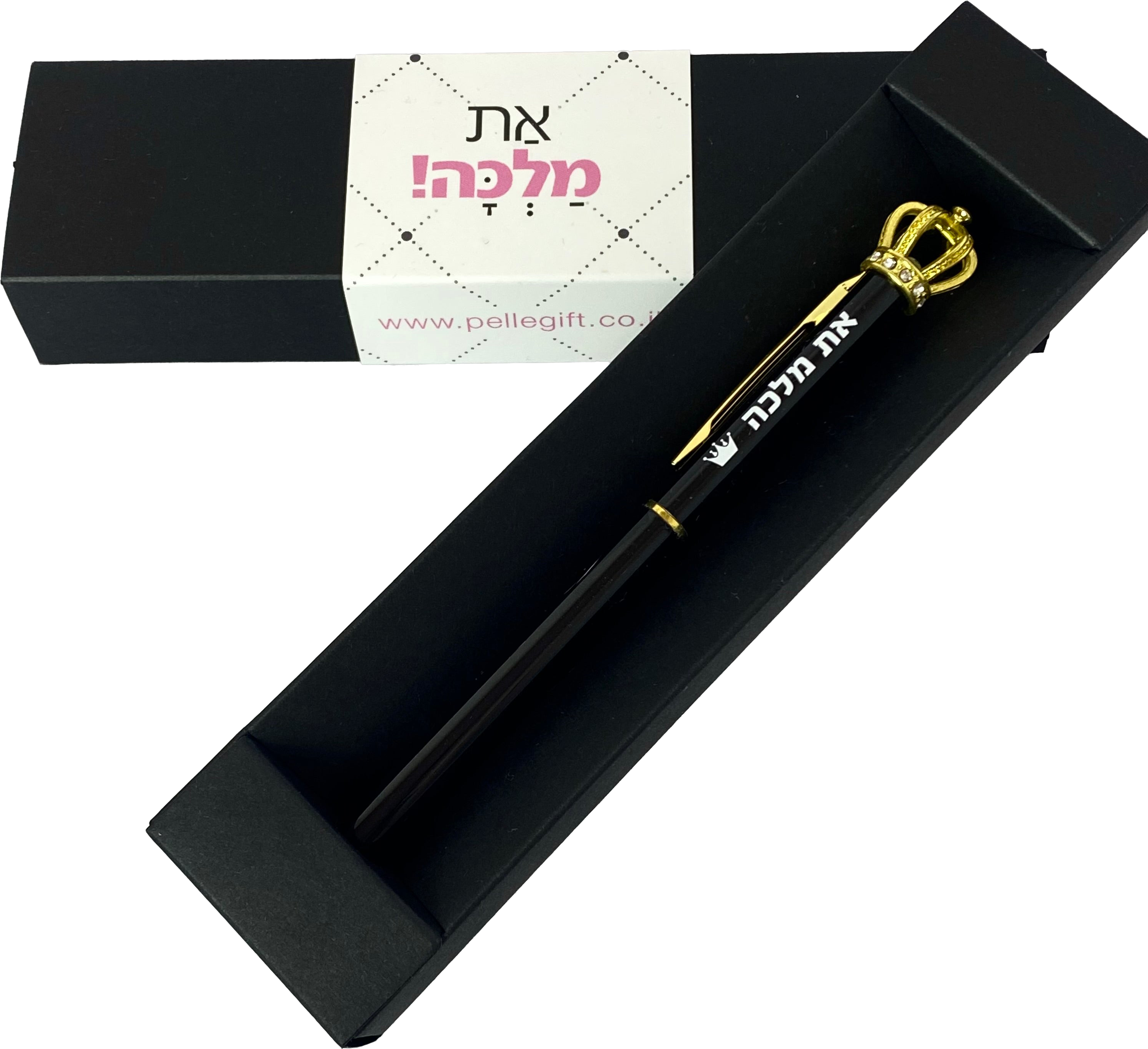 עט מלוכה כתר זהב - את מלכה שחור