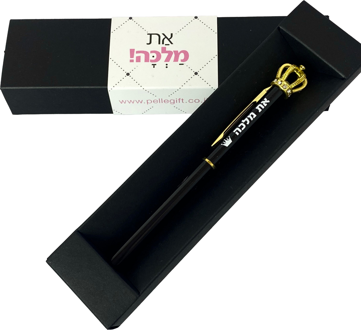 עט מלוכה כתר זהב - את מלכה שחור
