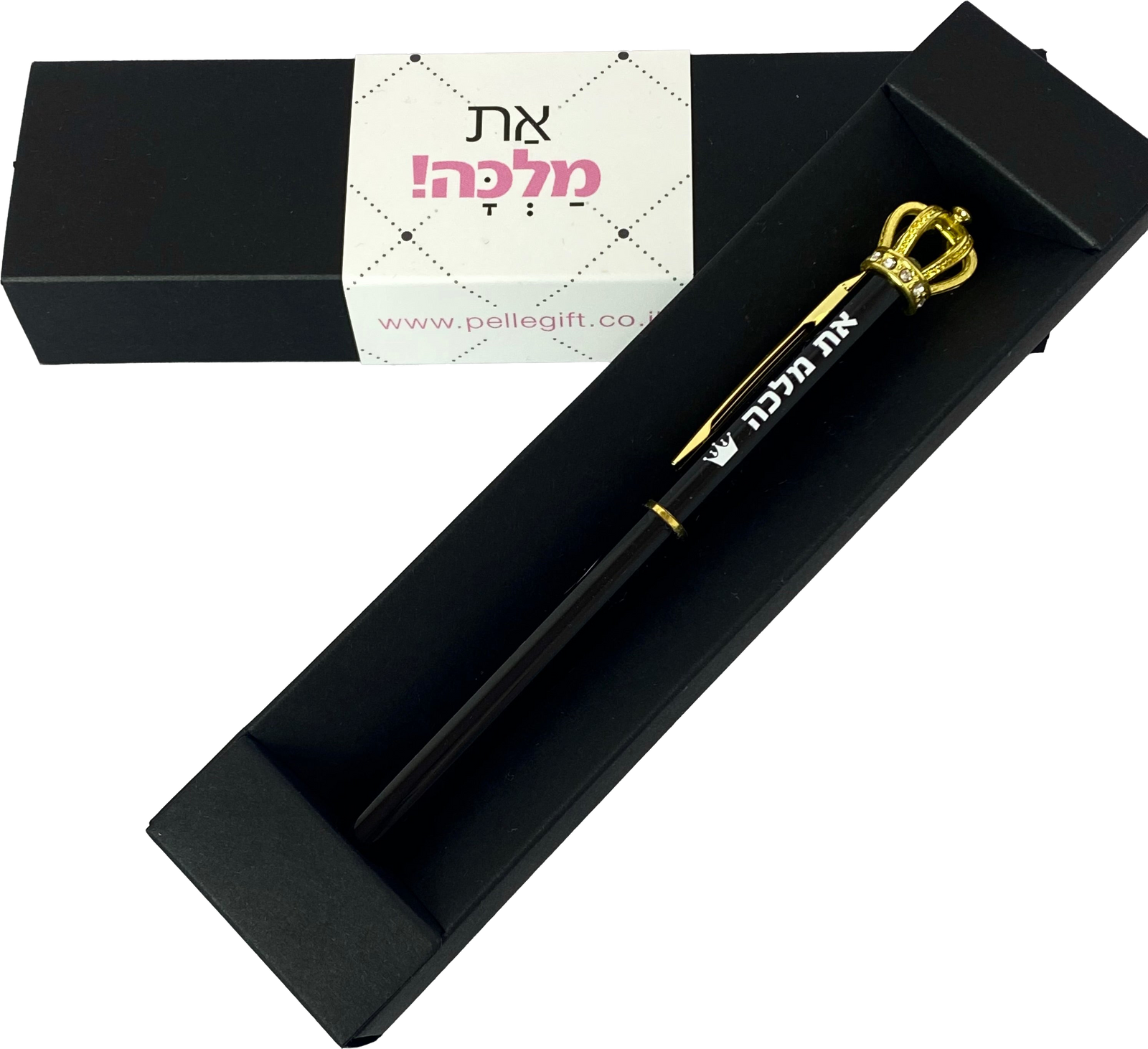 עט מלוכה כתר זהב - את מלכה שחור