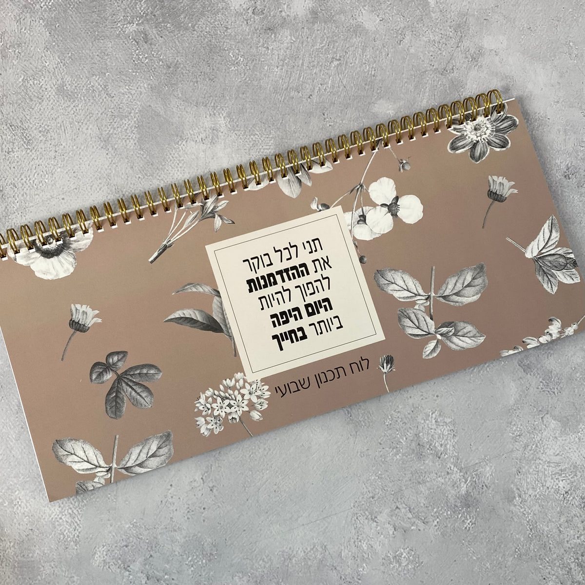 לוח תכנון שבועי ספירלה דגם הזדמנות ליום יפה - תצוגה נוספת 2