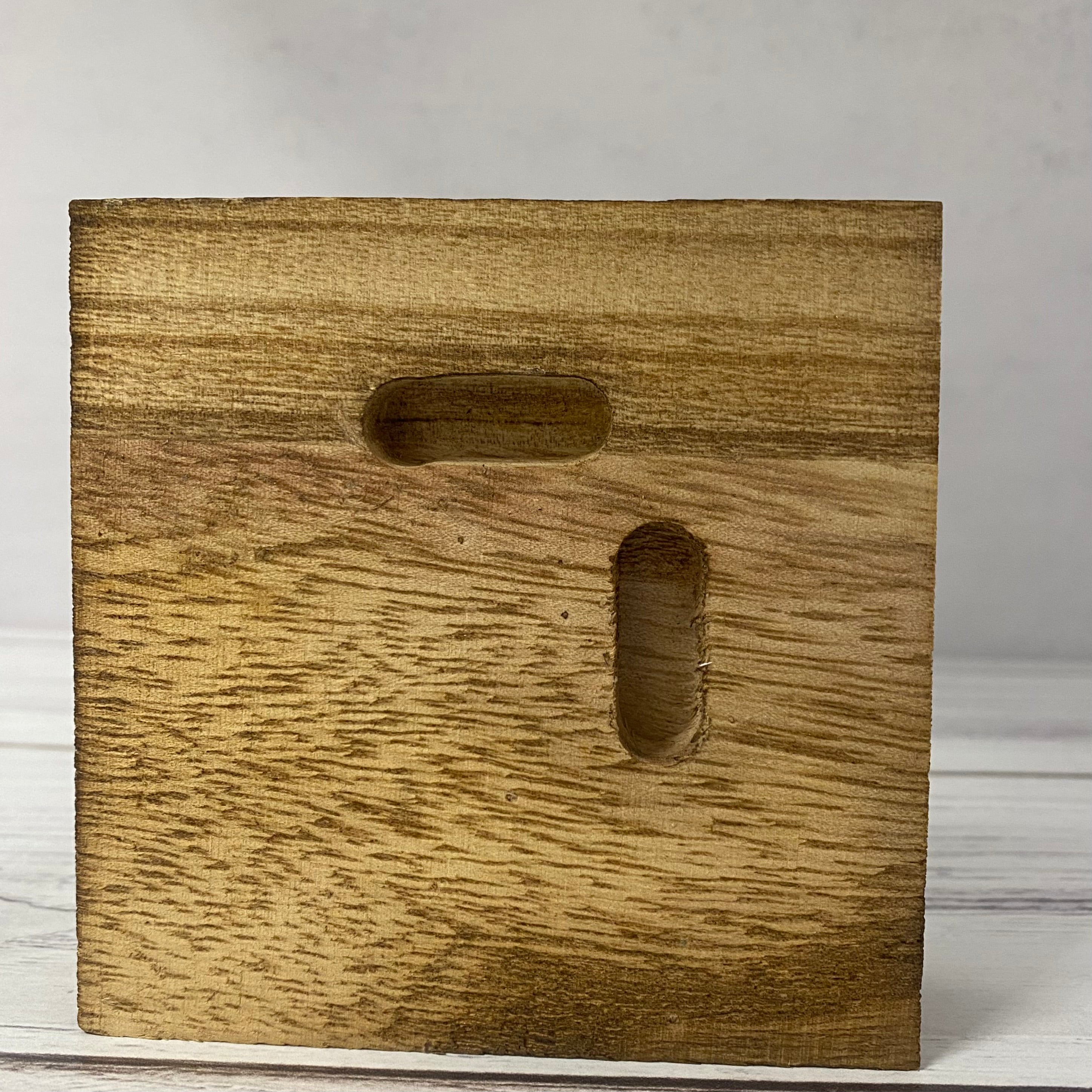 בלוק עץ אגוז ורוד ריבוע קטן | תראי איזו דרך נפלאה עשית