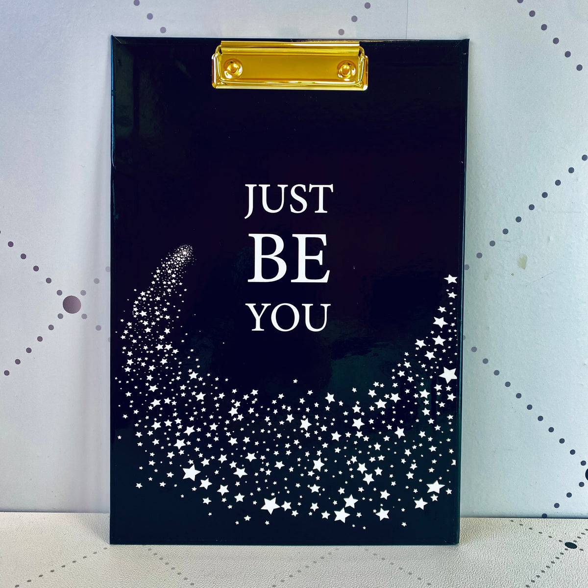 JUST BE YOU בצבע זהב - תיק מהנדס דגם